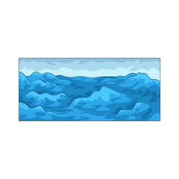 Sea wave illustration Stock Illustration