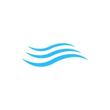 Sea wave logo template design. Stock Illustration