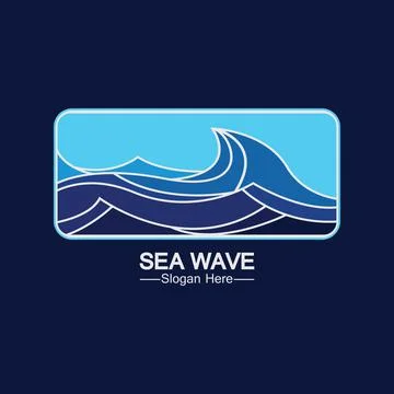 Sea Wave Logo Template Design Vector, Emblem, Design Concept, Creative Symbol Stock-Illustration