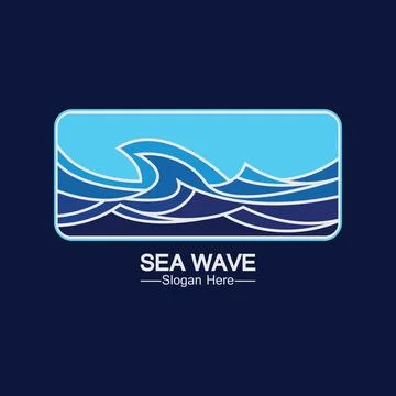 Sea Wave Logo Template Design Vector, Emblem, Design Concept, Creative Symbol Stock-Illustration