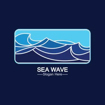 Sea Wave Logo Template Design Vector, Emblem, Design Concept, Creative Symbol Stock-Illustration