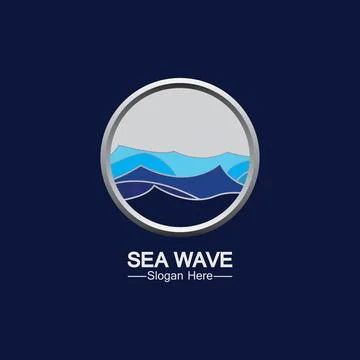 Sea Wave Logo Template Design Vector, Emblem, Design Concept, Creative Symbol Stock-Illustration