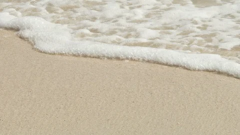 Sea wave over sand on beach. Stock Footage 93149293