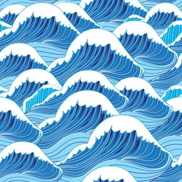 Sea wave pattern Stock Illustration