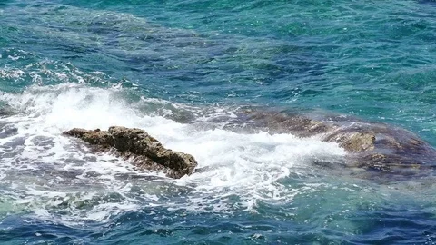 Sea Wave Rock 4k Stock Footage