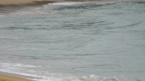Sea wave rolling on the beach Stock Footage 230152379