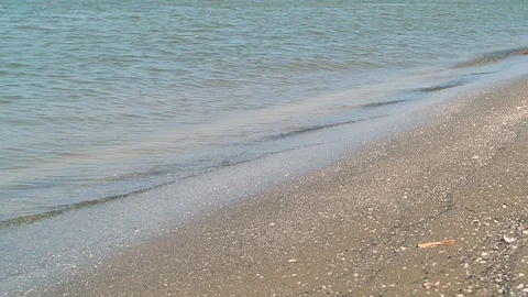 Sea wave on sandy beach Stock Footage 104003484