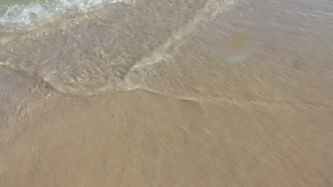 Sea wave on the sandy beach Stock Footage 106030226