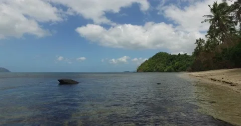 Sea wave on a sandy beach a summer day Stock Footage 61237327