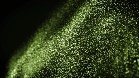 Sea wave simulation with green particle effect. Abstract digital particle wave a Video stock 243717660