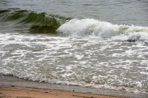 Sea wave with splash Stock Photos