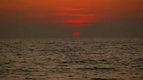 Sea wave on sunset background, beautiful nature of seascape Stock Footage 140539872