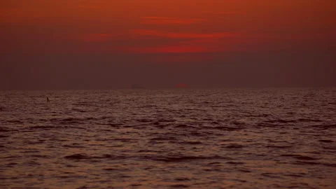 Sea wave on sunset background, beautiful nature of seascape Vídeos de archivo 140540822
