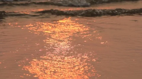 Sea wave at sunset. Stock Footage 80916905