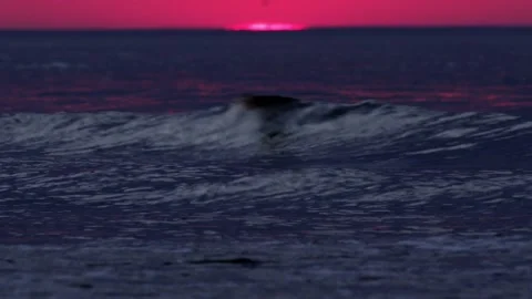 Sea wave at sunset Stock Footage 140934171