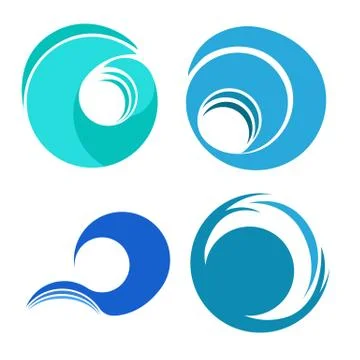 Sea Wave Symbol Pack 库存插图
