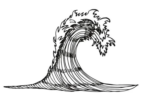 Sea wave. vector Stock Illustration