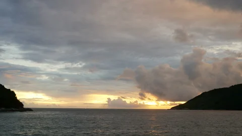 Sea wave water with reflection, cloudy sky background Stock Footage 133986569