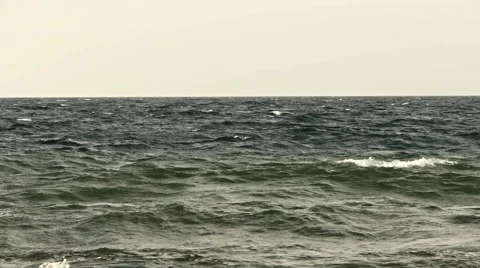 Sea Waves 2 pan from right to left Stock Footage 41970764