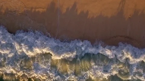Sea waves aerial view Stock Footage 79504265