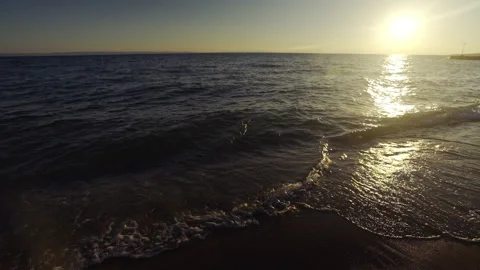 Sea with waves against the beach Video stock 212961341