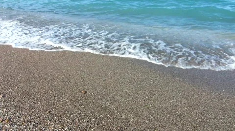 Sea waves and a beach  Stock Footage 481131