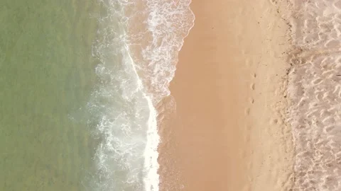 A sea waves and beach top view, natural background. Stock Footage 157469795