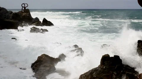 Sea waves and cliffs Stock Footage 7766226