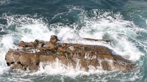 Sea waves and cliffs Stock Footage 7770526