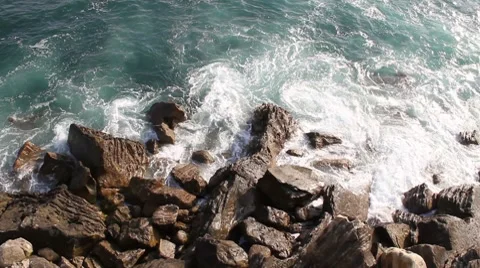 Sea waves and cliffs Stock Footage 7899177