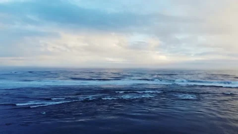 Sea ​​with waves and clouds Stock Footage 137121539