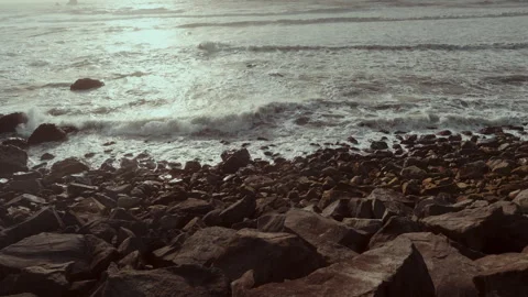 Sea Waves and Pebbles on the beach Stock Footage 255745981