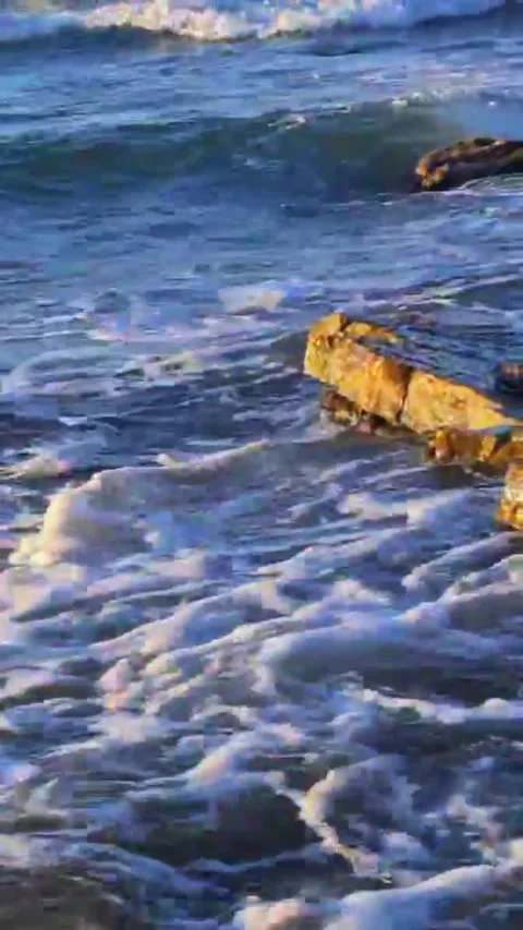 Sea Waves And Rocks Stock Footage 281168616