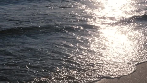 Sea waves and a sandy beach, close up Stock Footage 300433958