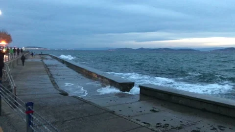 Sea waves and storm Video stock 144848160