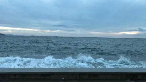 Sea waves and storm Stock Footage 144848453