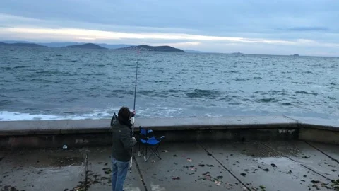 Sea waves and storm Video stock 144849267