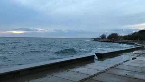 Sea waves and storm Stock Footage 144849621