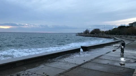 Sea waves and storm Stock Footage 144849918