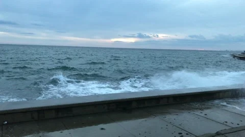 Sea waves and storm Stock Footage 144850678