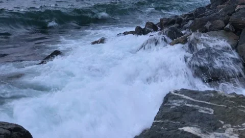 Sea waves and storm Video stock 146412484