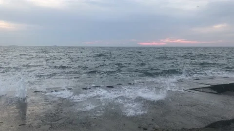 Sea waves and storm Video stock 146412703