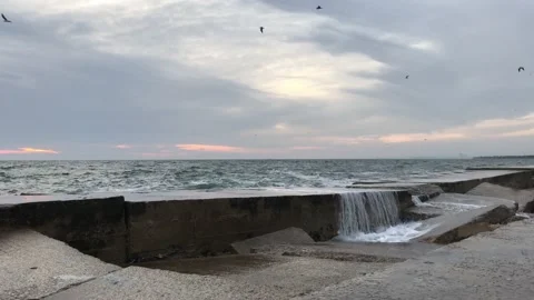 Sea waves and storm Video stock 146412705