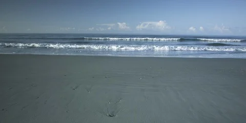 Sea waves approaching the beach Stock Footage 103493413