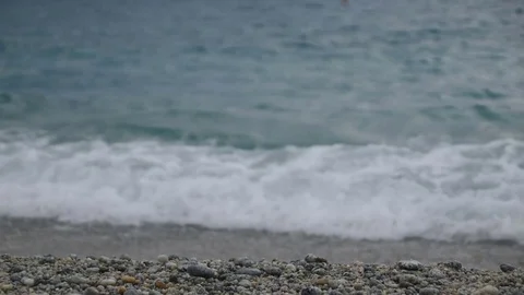 Sea with waves in background HD realtime footage Video stock 82564625