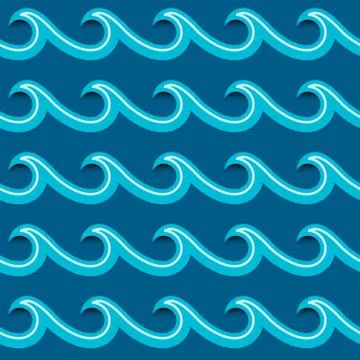 Sea waves background Stock Illustration