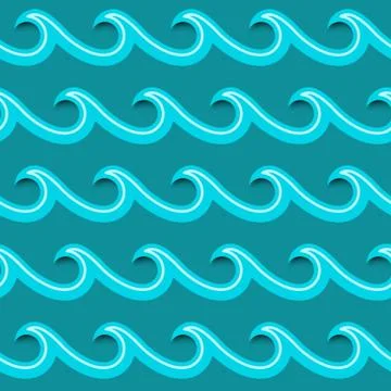 Sea waves background Stock Illustration
