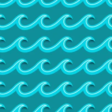 Sea waves background Stock Illustration