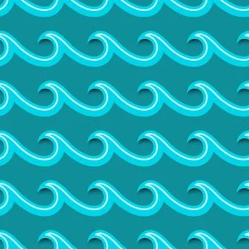 Sea waves background Stock Illustration