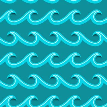 Sea waves background Stock Illustration